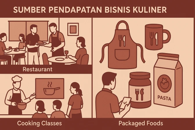 Diversifikasi Pendapatan dalam Bisnis Kuliner: Dari Merchandise hingga Kelas Memasak